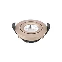 Luminaria empotrable DILED 68 giratorio, Dim-To-Warm IP30, champán regulable 6W 360lm 2100-2700K 36° 36° CRI 95