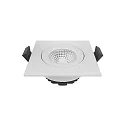 Luminaria empotrable DILED angular IP20, blanco regulable 6W 370lm 2700K 45° 45° CRI 95