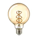 Filamento de alumbrado decorativo CURVED GLOBE regulable G95 claro E27 4W 250lm 1800K 330° CRI 80 regulable