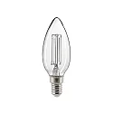 Filamento luminoso en forma de vela 2,8W 250lm 2700K 300° CRI 90 regulable