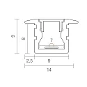 SIGOR Perfil empotrable SCHMAL 6, blanco