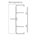 Wall profile UP & DOWN 27 DRIVER - for LED Strips up to 2.71cm width, with space for driver up 4 x 2.2cm, length 100cm