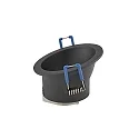 Luminaria empotrable redondo, asimétrico GU5,3 IP20, negro