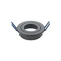 Luminaria empotrable RING redondo, giratorio GU 5,3, recubrimiento con polvo, negro regulable