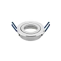 Luminaria empotrable RING redondo, giratorio GU 5,3, aluminio cepillado regulable