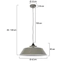 pendant luminaire NOVÉ half round E27 IP20