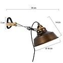 Mexlite Luminaria de pared NOVE E27 IP20, regulable
