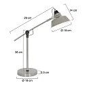 Mexlite Luminaria de mesa NOVÉ giratorio, inclinable E27 IP20, verde regulable