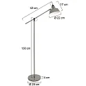 Mexlite floor lamp NOVÉ rotatable, tiltable E27 IP20, green dimmable