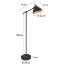 Mexlite Mexlite Floor lamp NOVÉ, 1 flame, black