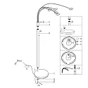 Mexlite Luminaria de pedestal SYNNA IP20, regulable