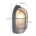 Mexlite Mexlite Ceiling luminaire LISANNE, 1 flame, grey