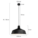 Mexlite Mexlite Pendant luminaire BLACKMOON, 1 flame, black