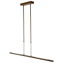 Luminaria colgante ZELENA / 122CM Arriba-Abajo, CCT Switch, ajustable, con regulador táctil IP20, bronce cepillado regulable