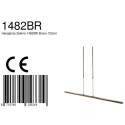 Steinhauer Luminaria colgante ZELENA / 122CM Arriba-Abajo, CCT Switch, ajustable, con regulador táctil IP20, bronce cepillado regulable