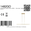 Steinhauer Luminaria colgante ZELENA de 3 llamas IP20, dorado regulable