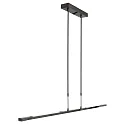 Luminaria colgante ZELENA / 122CM Arriba-Abajo, CCT Switch, ajustable, con regulador táctil IP20, acero cepillado regulable