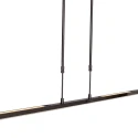 Steinhauer Luminaria colgante ZELENA / 122CM Arriba-Abajo, CCT Switch, ajustable, con regulador táctil IP20, negro mate regulable