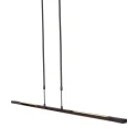 Steinhauer Luminaria colgante ZELENA / 122CM Arriba-Abajo, CCT Switch, ajustable, con regulador táctil IP20, negro mate regulable