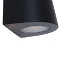 Steinhauer Luminaria de pared para exteriores LOGAN Arriba-Abajo, de 2 llamas, cónico GU10 IP44, negro mate 