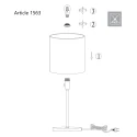 Mexlite Mexlite Table lamp NOOR, 1 flame, steel