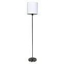Luminaria de pedestal NOOR redondo, con interruptor, con pantalla E27 IP20, acero cepillado 