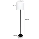 Mexlite Luminaria de pedestal NOOR de 1 llama E27 IP20, negro regulable