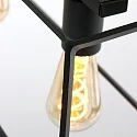 Mexlite Luminaria colgante BUCKLEY de 4 llamas, ajustable E27 IP20, negro mate regulable