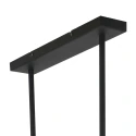Mexlite Luminaria colgante BUCKLEY de 4 llamas, ajustable E27 IP20, negro mate regulable