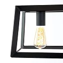 Mexlite Luminaria colgante BUCKLEY de 4 llamas, ajustable E27 IP20, negro mate regulable