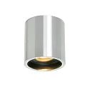 Luz downlight PÉLITE SPOT cilíndrico, rígido, versión de montaje en superficie GU10 IP20, acero cepillado regulable