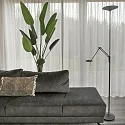 Steinhauer Luz de inundación de techo ZODIAC con brazo articulado, con punto LED, directo / indirecto, con regulador táctil IP20