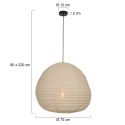 anne light & home Luminaria colgante BANGALORE de 1 llama E27 IP20, regulable
