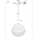 anne light & home Luminaria colgante BANGALORE de 1 llama E27 IP20, regulable