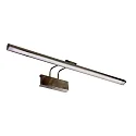 Luminaria de pared LITHO 60 lang, CCT Switch, con enchufe, inclinable, con regulador táctil IP20, acero cepillado regulable