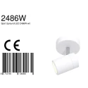 Mexlite Luminaria de baño UPROUND de 1 llama, cilíndrico, Dim-To-Warm, ajustable GU10 IP44, blanco mate regulable