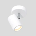 Mexlite Luminaria de baño UPROUND de 1 llama, cilíndrico, Dim-To-Warm, ajustable GU10 IP44, blanco mate regulable