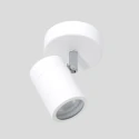 Mexlite Luminaria de baño UPROUND de 1 llama, cilíndrico, Dim-To-Warm, ajustable GU10 IP44, blanco mate regulable