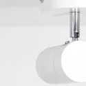 Mexlite Luminaria de baño UPROUND de 1 llama, cilíndrico, Dim-To-Warm, ajustable GU10 IP44, blanco mate regulable