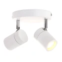 Luminaria de baño UPROUND de 2 llamas, cilíndrico, Dim-To-Warm, ajustable GU10 IP44, blanco mate regulable