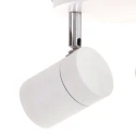 Mexlite Luminaria de baño UPROUND de 2 llamas, cilíndrico, Dim-To-Warm, ajustable GU10 IP44, blanco mate regulable