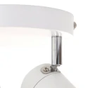 Mexlite Luminaria de baño UPROUND de 2 llamas, cilíndrico, Dim-To-Warm, ajustable GU10 IP44, blanco mate regulable