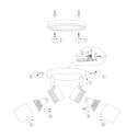 Mexlite Luminaria de baño UPROUND de 2 llamas, cilíndrico, Dim-To-Warm, ajustable GU10 IP44, blanco mate regulable