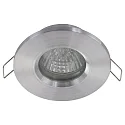 Steinhauer Luminaria empotrable PÉLITE SPOT redondo, rígido, con cable abierto GU10 IP44, acero cepillado regulable