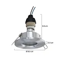 Steinhauer Luminaria empotrable PÉLITE SPOT redondo, rígido, con cable abierto GU10 IP44, acero cepillado regulable