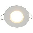 Steinhauer recessed luminaire PÉLITE SPOT round, rigid, with open cable GU10 IP44, white matt dimmable