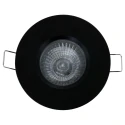 Steinhauer Luminaria empotrable PÉLITE SPOT redondo, rígido, con cable abierto GU10 IP44, negro mate regulable
