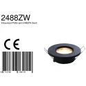Steinhauer Luminaria empotrable PÉLITE SPOT redondo, rígido, con cable abierto GU10 IP44, negro mate regulable