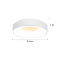 Steinhauer Luminaria de techo RINGLEDE - Ø 38CM redondo, medio, directo / indirecto IP20, blanco mate regulable