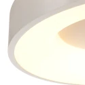 Steinhauer Luminaria de techo RINGLEDE - Ø 38CM redondo, medio, directo / indirecto IP20, plata cepillado regulable